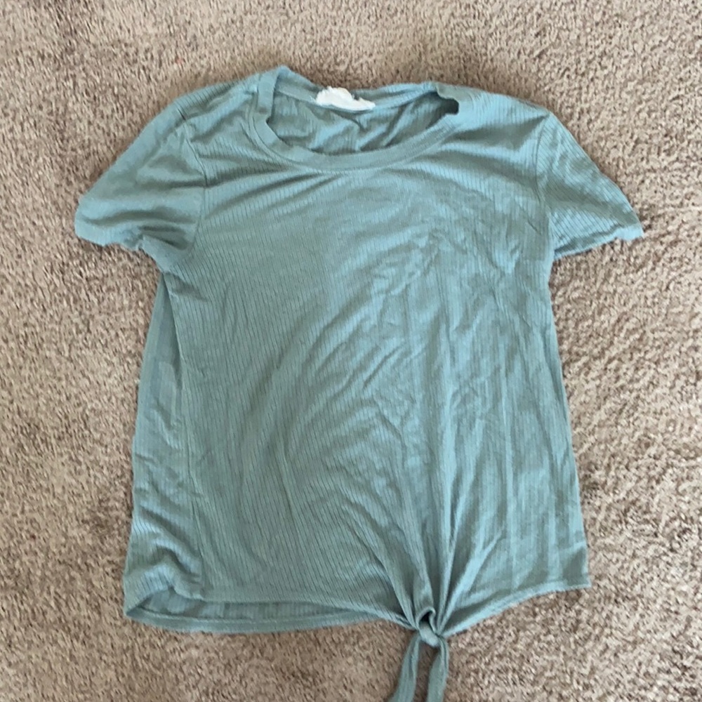 Pale green shirt